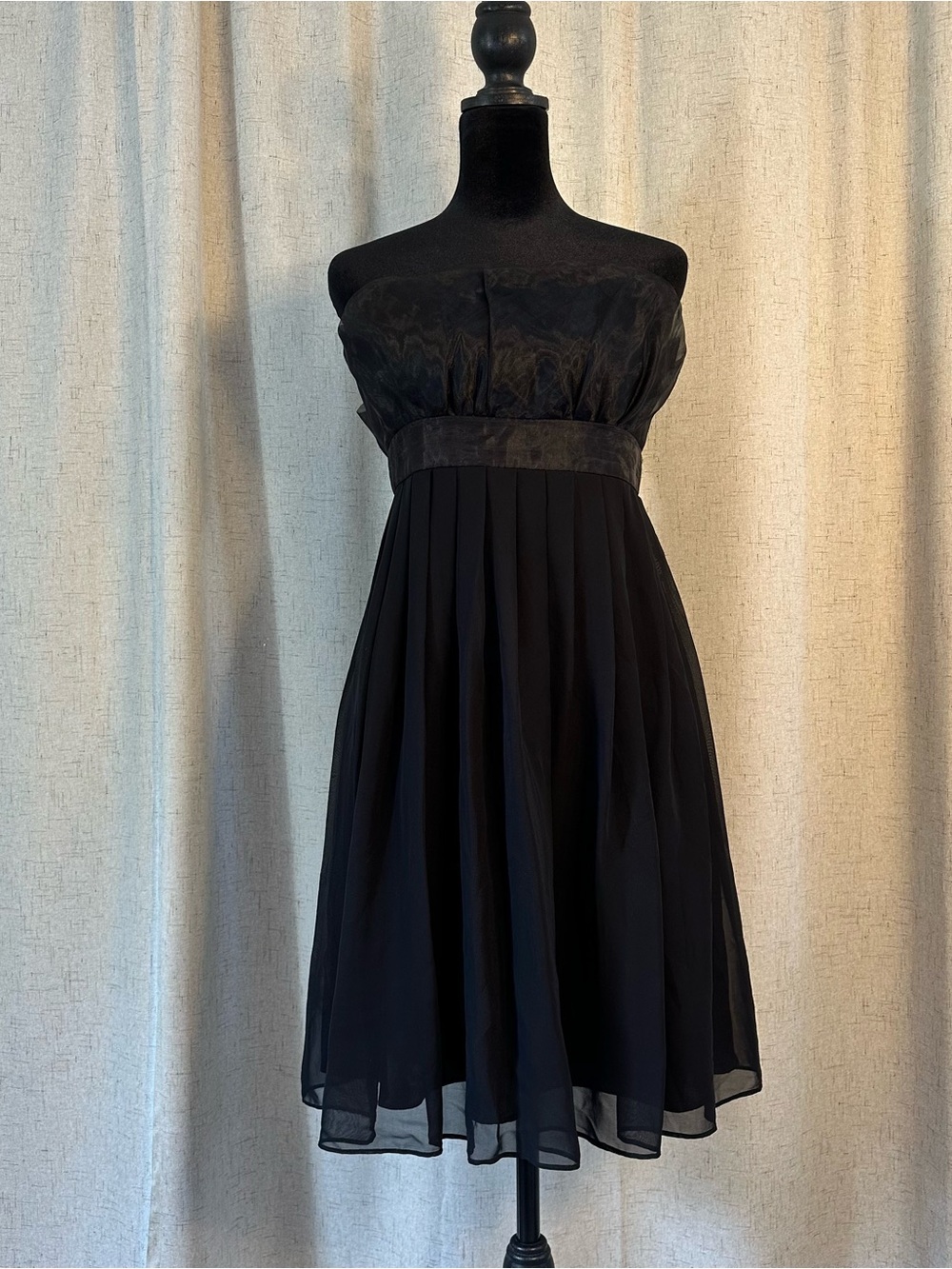 White House Black Market Strapless Black Mini Dress